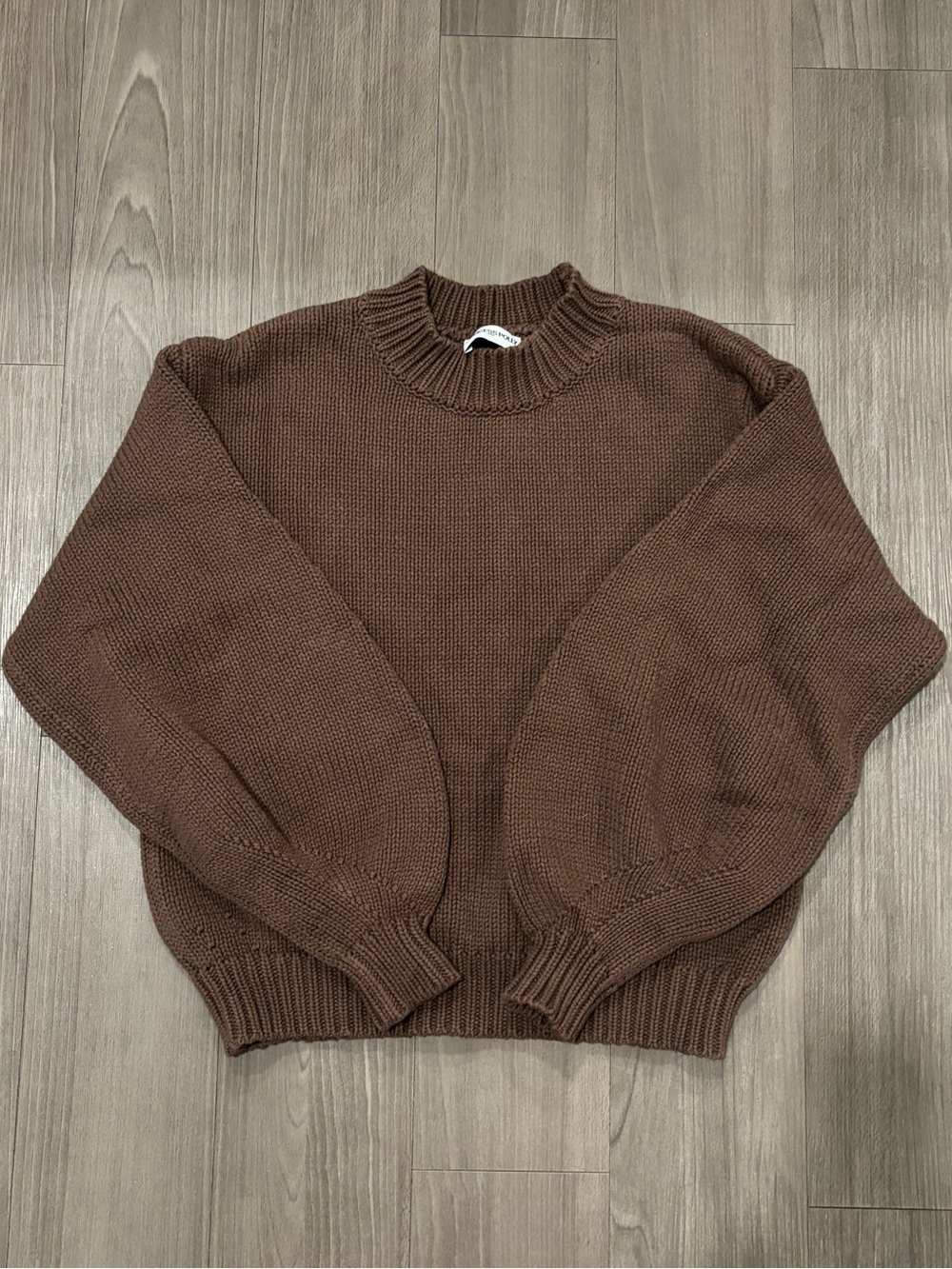 Princess Polly Harmony Balloon Sleeve Dark Brown Sweater